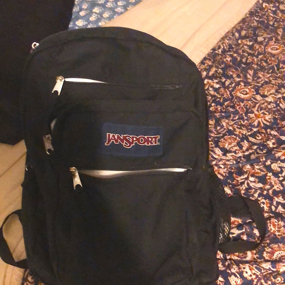 This back is black is a jansport backpack